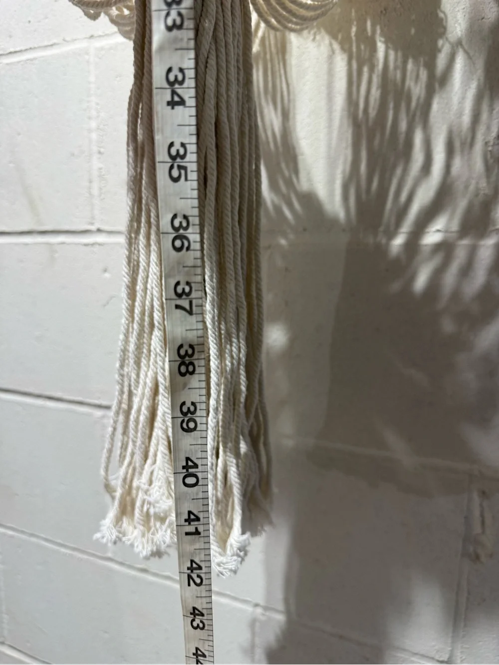 Handmade Macramé Hanging “light shade  - Cream (no light)